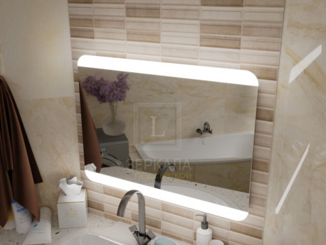 Зеркало с подсветкой для ванной комнаты Салерно 170х80 см