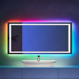 Зеркало в ванную с цветной подсветкой Гралья RGB 120х60 см