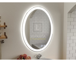 Овальное зеркало в ванную с подсветкой Амелия