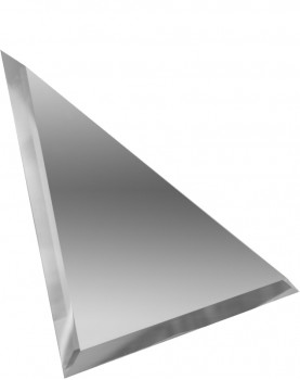 Треугольная зеркальная плитка серебро 250х250 мм